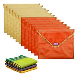 Kuber Industries Orange Set of 6 Regular Multi-Utility Organisers-18