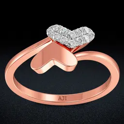 Joyalukkas Women 18 Kt Rose Gold Intersecting Hearts Diamond Ring -2.98 gm-image-15