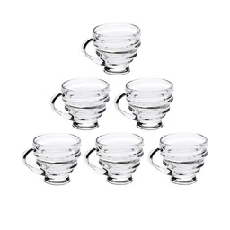 Somil Clear Glass Coffee & Tea Cup / Mug (150 Ml), Enjoy Your Drink in Style, 8.5 X 11 X 8 Cm, Pack of 6-image-31