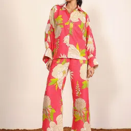 KAORI BY SHREYA AGARWAL Floral Printed Shirt & Trousers Co-Ords-picture-48