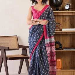 Saree mall Ethnic Motifs Ikat Sarees-image-84