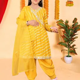 Navlik Girls Striped A-Line Kurta with Salwar & Dupatta-picture-17