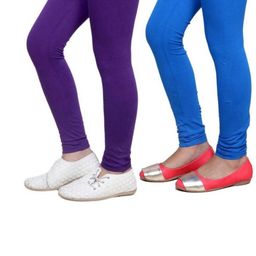 Tik Tok WEARS Girls Purple Churidar Length Leggings-picture-0