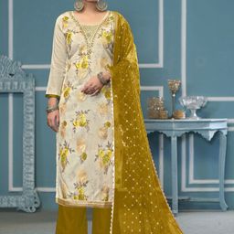 MANVAA Floral Embroidered Sequinned Unstitched Dress Material-image-40