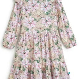 JusCubs Floral Print Fit & Flare Dress-10