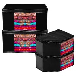 Kuber Industries Black Set of 4 Regular Multi-Utility Organisers image 2