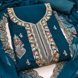 HMP Fashion Embroidered Unstitched Dress Material-image-23