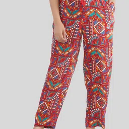Style Shoes Women Printed Mid-Rise Lounge Pants-image-90