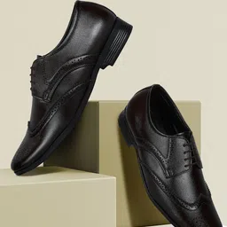 Paragon Men Lace-Up Durable & Sturdy Formal Brogues-image-67
