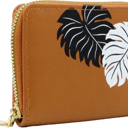 Women Casual Brown Artificial Leather RFID Card Holder-image-51