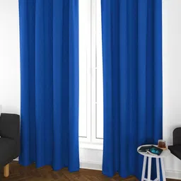 Parda Online Navy Blue Set of 4 Black Out Door Curtain-10