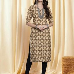 Ethnic basket Women Gold Kurtas-picture-13
