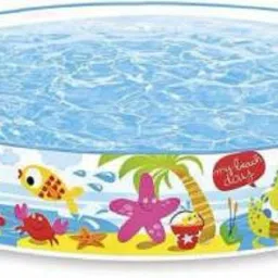 Round Rubber Plastic Small Size Swimming Pool For Children, Diameter 5 Feet Inflatable Swimming Pool (Multicolor) Inflatable Swimming Pool-picture-23