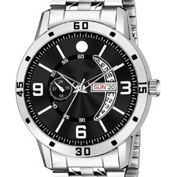 SZN Men Embellished Dial & Stainless Steel Straps Analogue Watch DD Aveo Steel BlackSZN-50