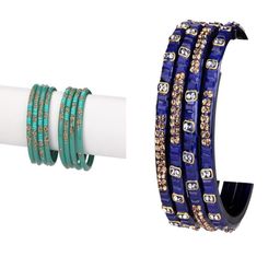 SOMIL Women Set Of 12 Blue, Navy Blue Alloy Artificial Stones & Beads Bangles-picture-39