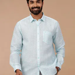 Ramraj Men Micro Checks Checked Casual Shirt-image-84