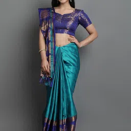 yourwish Embellished Zari Gadwal Saree-image-67