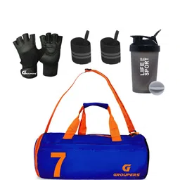 GROUPERS Textured Medium Foldable Sports or Gym Duffel Bag-58