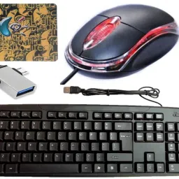 ANJO Wired Keyboard-Wired Mouse-Mouse Pad-Cleaner-2 in 1 OTG Type C & Micro Combo Set-2