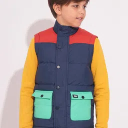 Jack & Jones Junior Boys Colourblocked Denim Jacket with Embroidered-image-12