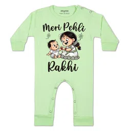 arvesa Meri Pehli Rakhi Printed Baby Rompers-picture-13