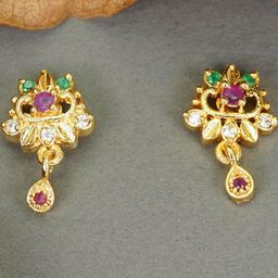 Sangria Floral Studs Earrings-image-49