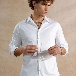 WROGN Spread Collar Comfort Slim Fit Shirt-image-61