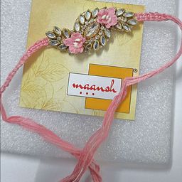 Maansh Stones-Studded Thread Rakhis With Chawal-image-26
