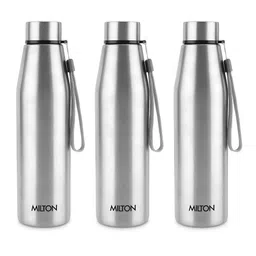 Milton Silver 3 Pieces Drift 1000 Stainless Steel Leak Proof Water Bottle 950 ml each-56