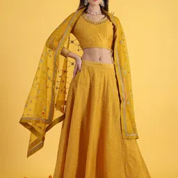 W Embroidered Ready to Wear Lehenga & Blouse With Dupatta-38