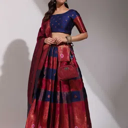 Payu Semi-Stitched Lehenga & Unstitched Blouse With Dupatta-picture-12