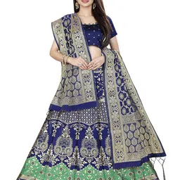 DIVASTRI Semi-Stitched Lehenga & Unstitched Blouse With Dupatta-picture-48