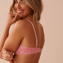 La Vie en Rose Floral Self Design Medium Coverage Heavily Padded Push-Up Bra image 3