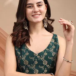 Tikhi Imli Woven Design Brocade Saree Blouse-picture-36