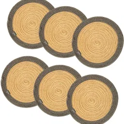 TRIVET (6PC SET) ROUND GREY BRAIDED Trivet-32