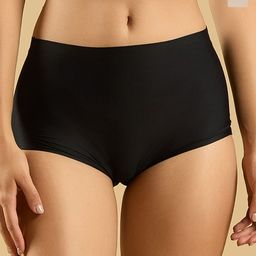Soie Pack Of 2 Seamless Mid-Rise Boy Shorts Briefs 2BD3 BLACK/NUDE-image-90