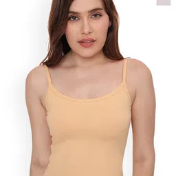 PLUMBURY Pack Of 2 Shoulder Strap Camisoles PL-NPCAMI-109-BG/WH-XS-image-76