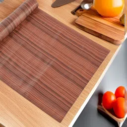 REVEXO Brown Printed Water-Resistant Shelf Liner-17