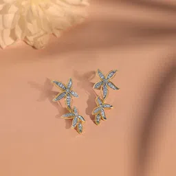 Mia by Tanishq Gold Drop Earrings-image-78