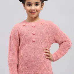 Monte Carlo Girl's Self designRound Neck Top-image-67