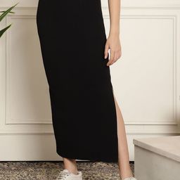 NEUDIS High Waist Pencil Maxi Skirt-image-77