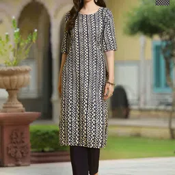 Moda Rapido Women Ethnic Motifs Printed Crepe Kurta-image-51