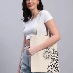 Kacko Animal Printed Shopper Handheld Bag with Bow Detail-52