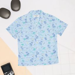 Pantaloons Junior Boys Floral Printed Spread Collar Pure Cotton Casual Shirt-picture-5