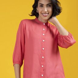 TIKODI Mandarin Collar Shirt Style Top-image-53