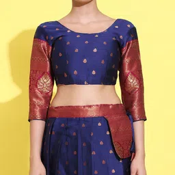 Payu Semi-Stitched Lehenga & Unstitched Blouse With Dupatta image 4
