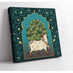 SAF Green & White 1 Piece Wood Birds and Animals Wall Paintings-image-34