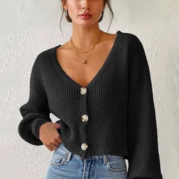 Mast & Harbour Women Crop Cardigan-picture-1