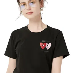 LAUREN ADAMS Women Printed Pure Cotton Applique T-shirt-image-84