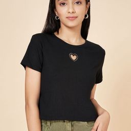 Coolsters by Pantaloons Girls Solid Mandarin Collar Cotton T-shirt-image-30